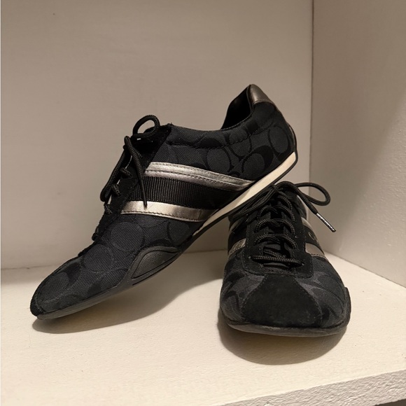 Coach Black and Silver Jayme Shoes Size 7.5 - Picture 2 of 4